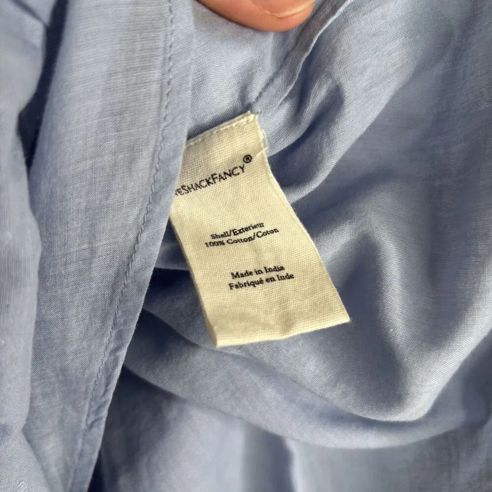 LoveShackFancy Natasha Dress Blue - Picture 4 of 7